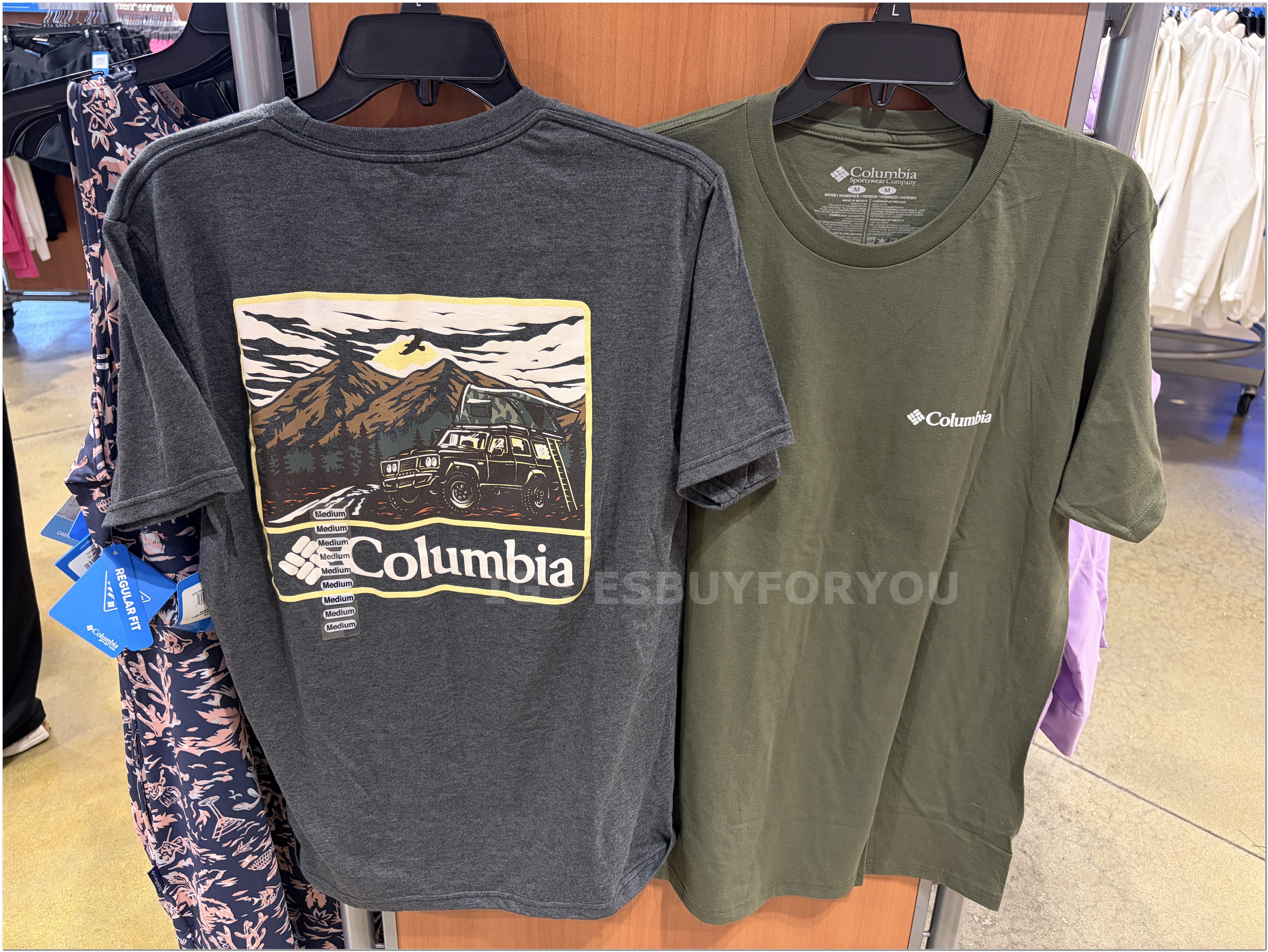 【限時】Columbia 男大人 露營越野車 正反圖 短TEE (2色)
