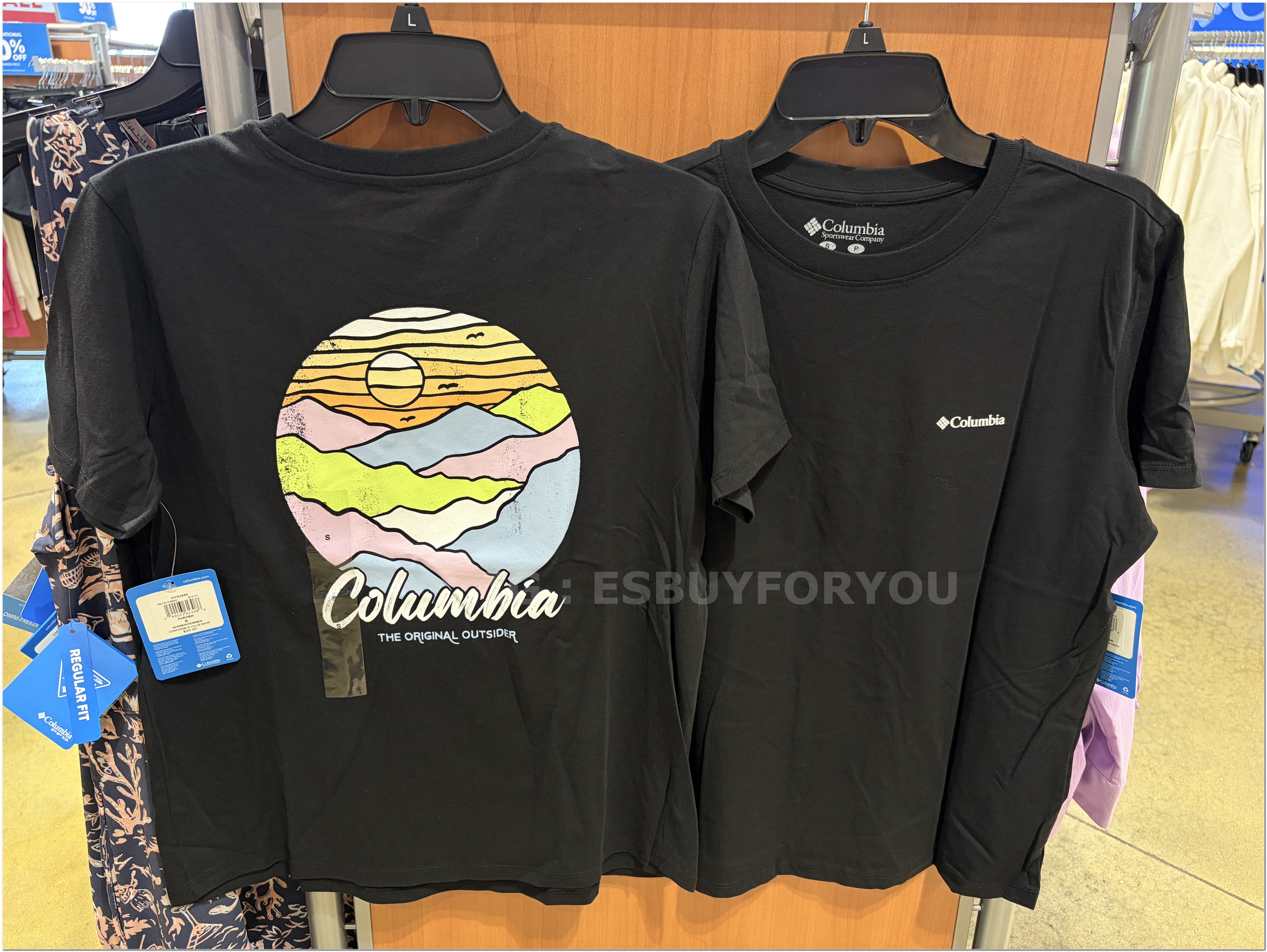 【限時】Columbia 女大人 正反圖案 短TEE