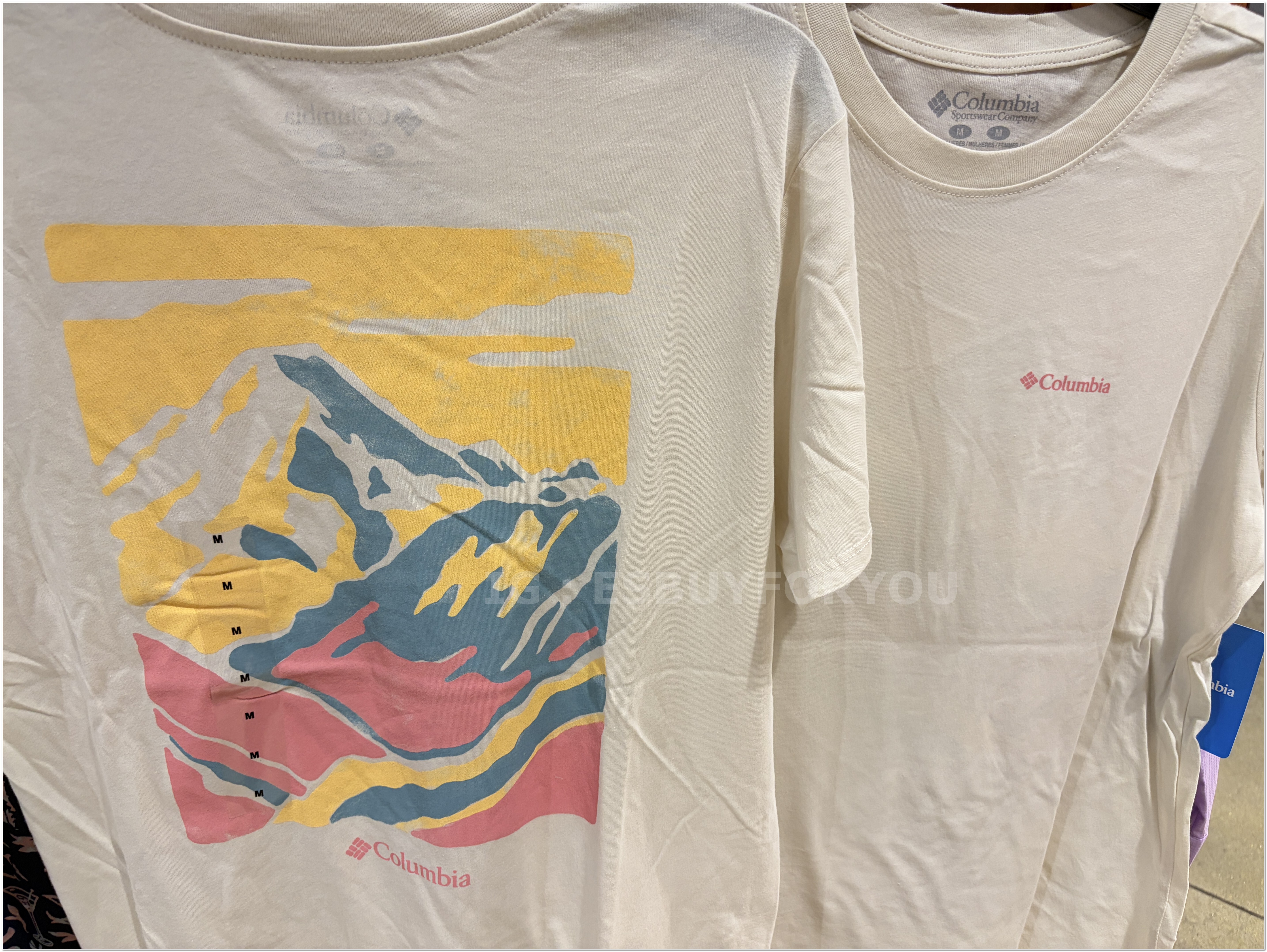【限時】Columbia 女大人 正反 風景圖案 短TEE