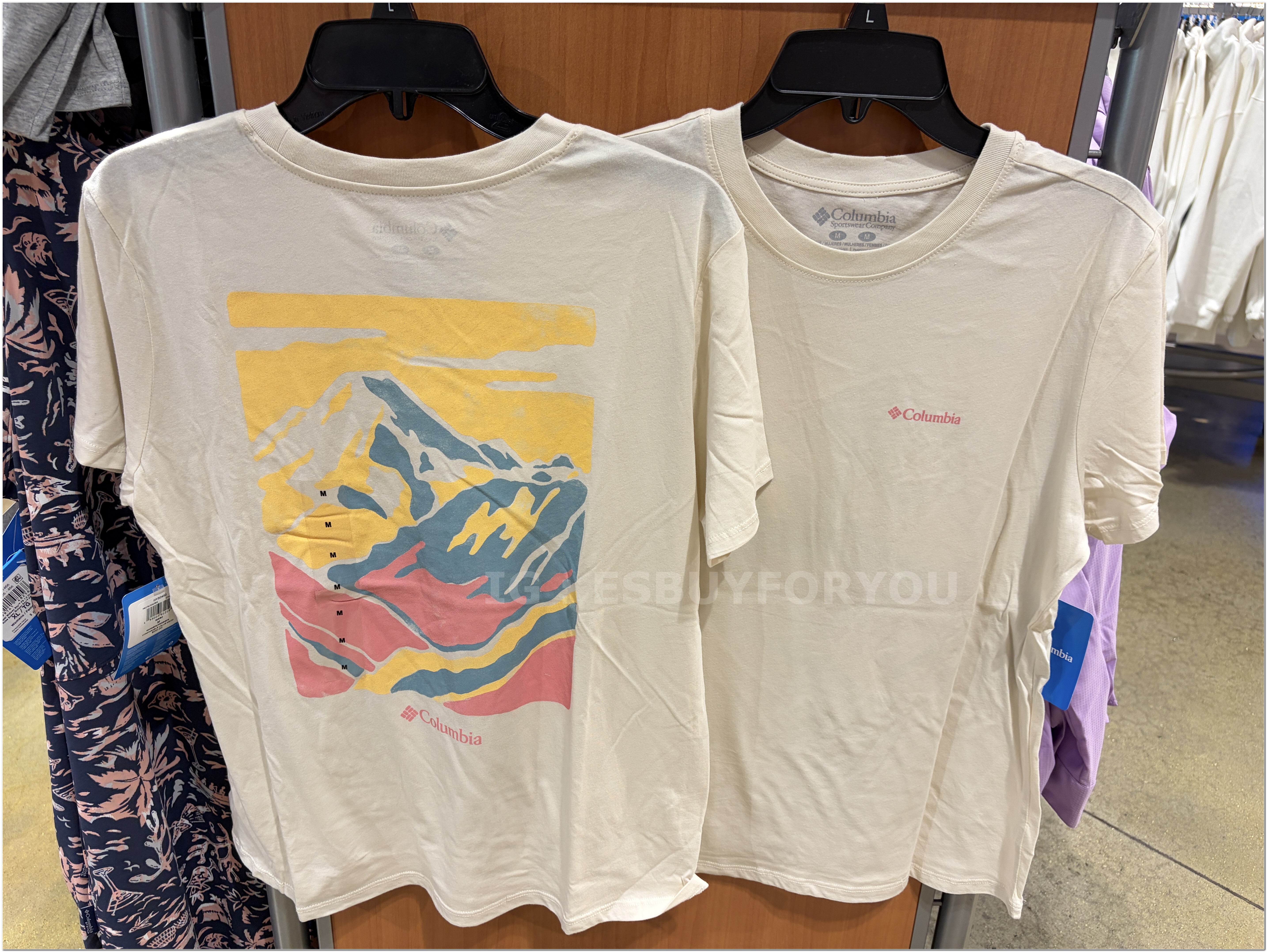 【限時】Columbia 女大人 正反 風景圖案 短TEE
