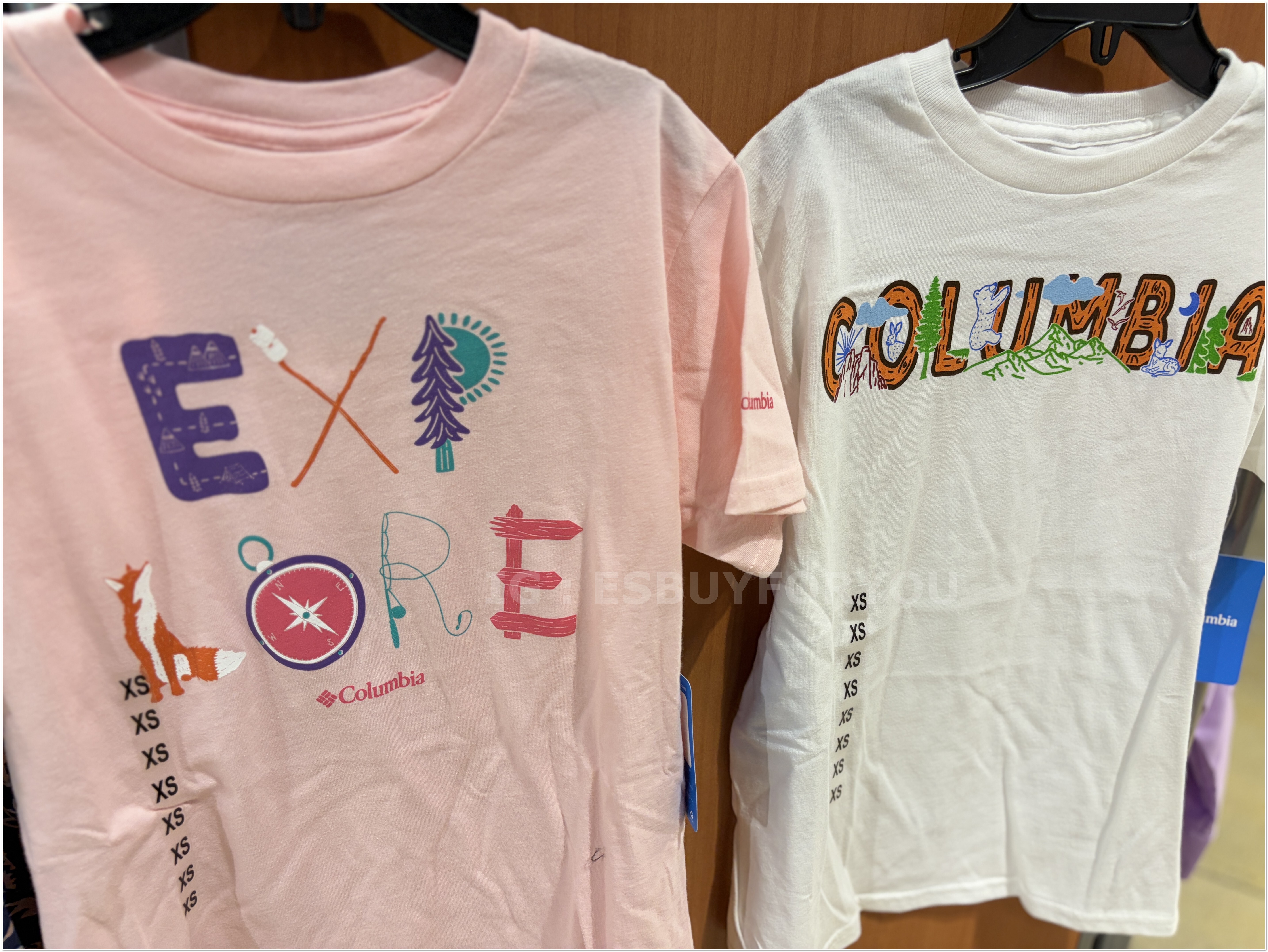 【限時】Columbia 大童 圖案 短TEE (2色)