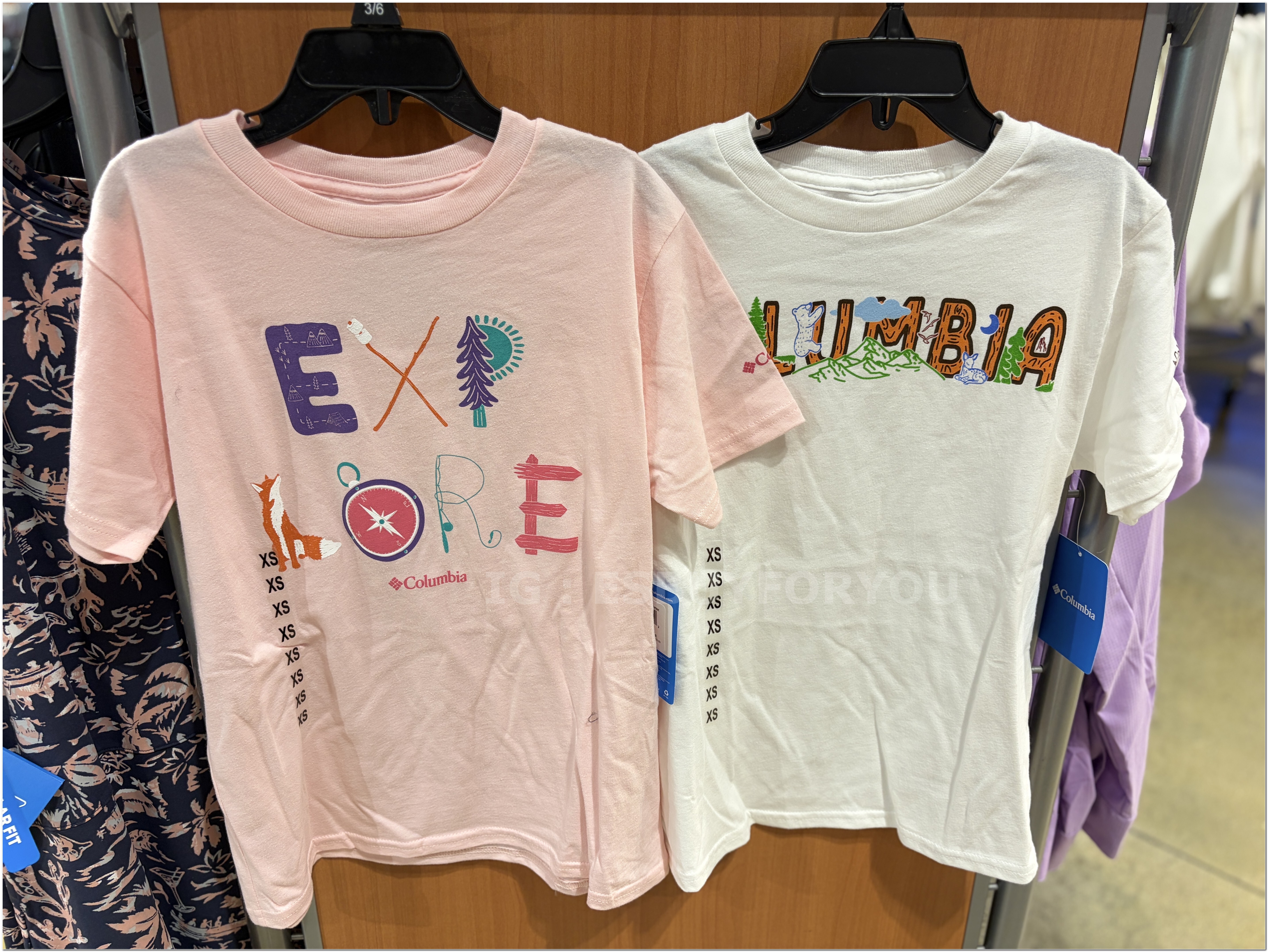 【限時】Columbia 大童 圖案 短TEE (2色)