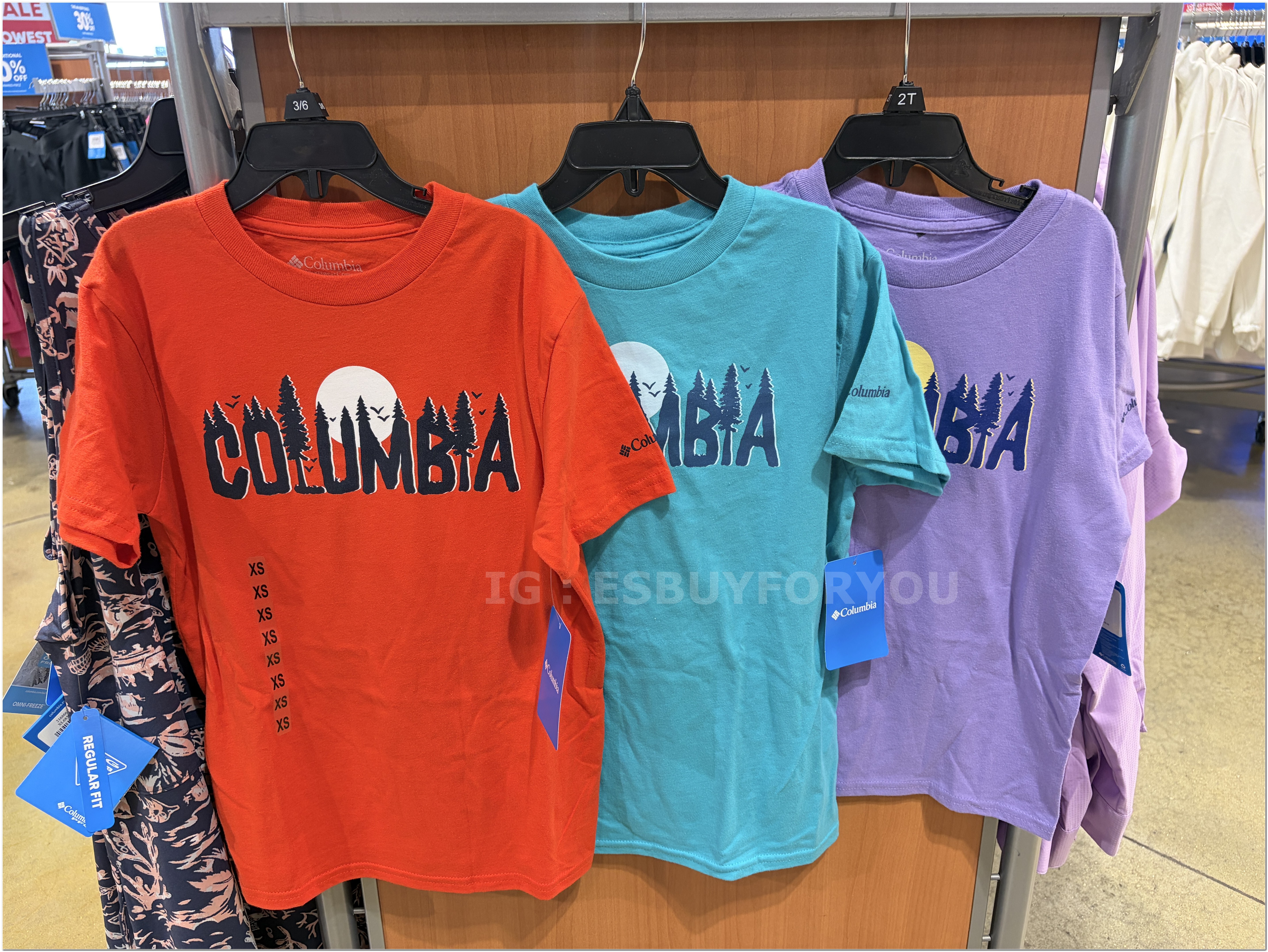 【限時】Columbia 大童 造型字樣圖案 短TEE (3色)