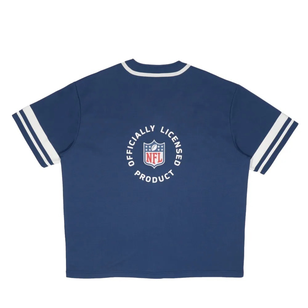 【NFL】中性寬版球衣襯衫｜透氣排汗・球衣風格｜藍色-25251421