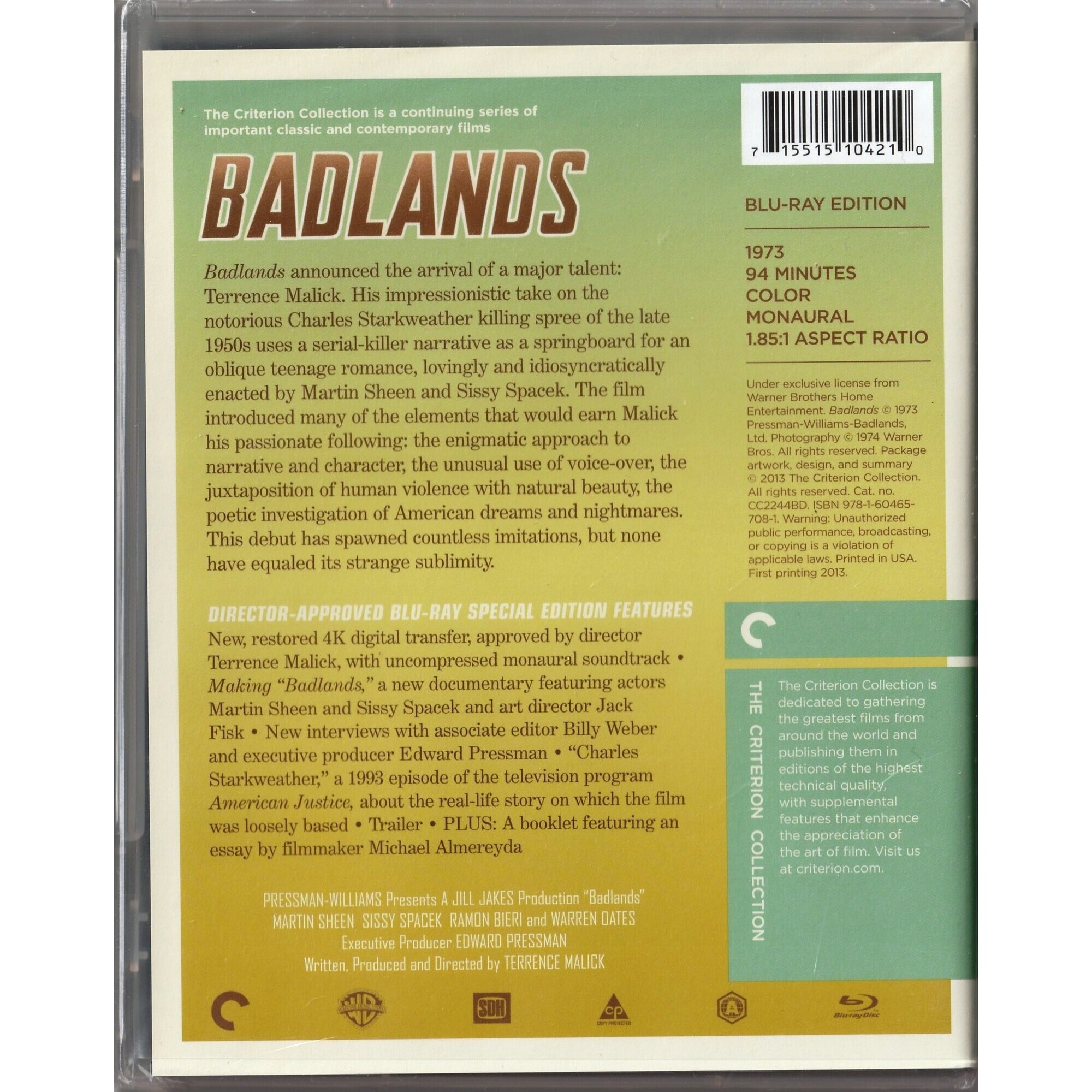 Badlands (1973) (Blu-ray) (US Version)