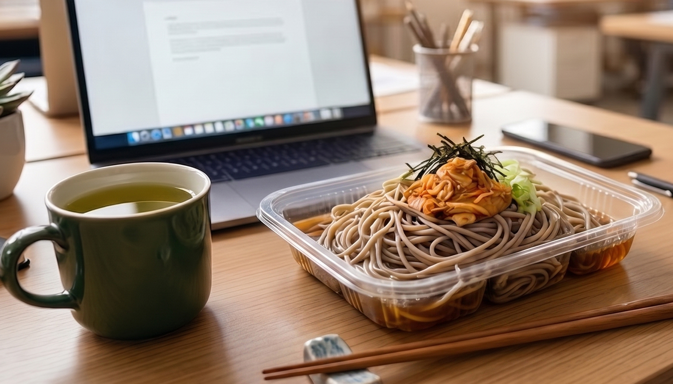 協發行泡菜日式胡麻泡菜豪邁加入蕎麥麵裡面，香醇濃厚卻溫和清爽的日式層次