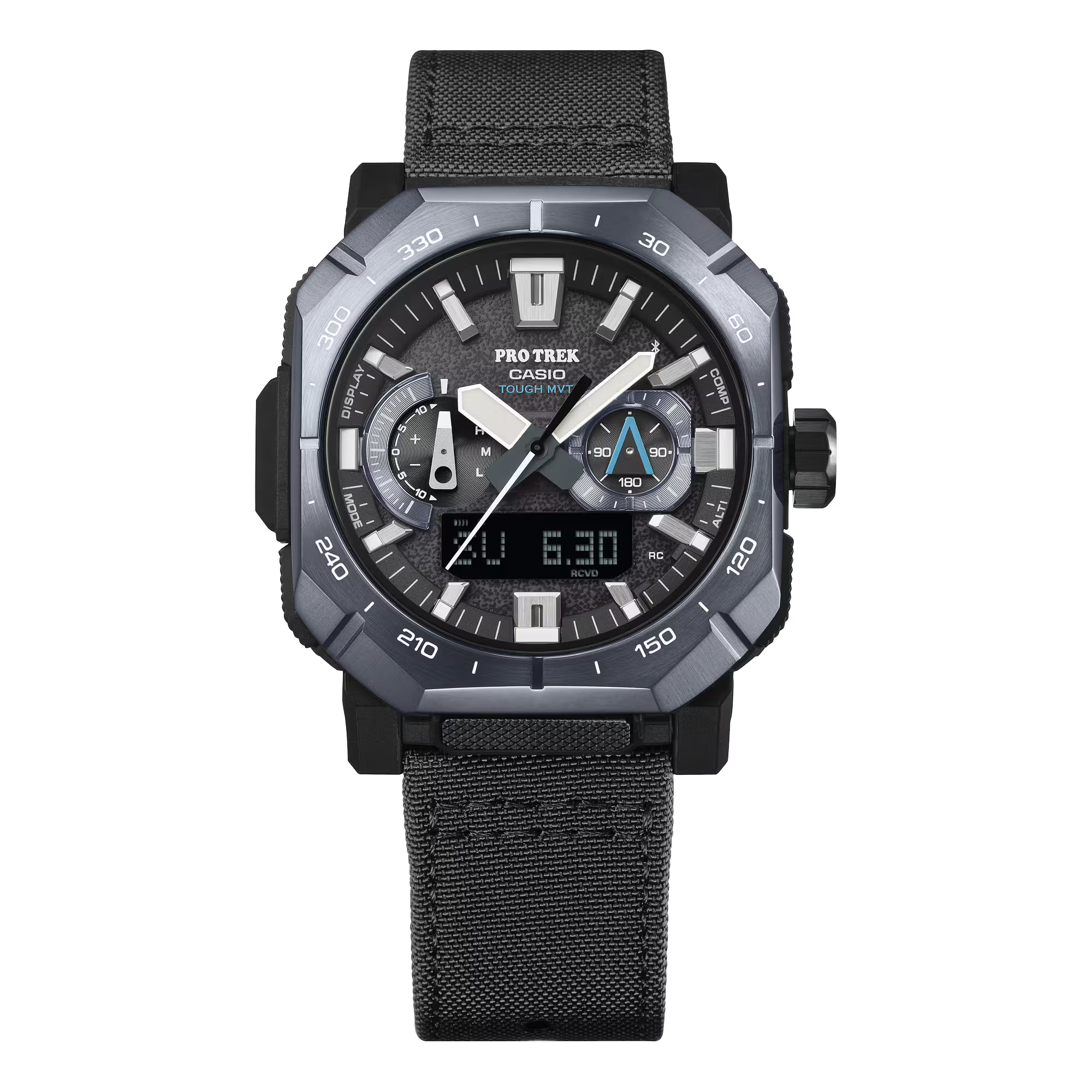 萬年鐘錶 - CASIO PRO TREK  登山者藍芽太陽能電波方位、氣壓、高度、溫度三重感應器登山錶  PRW-B1000B-2  錶徑 : 45.8 mm