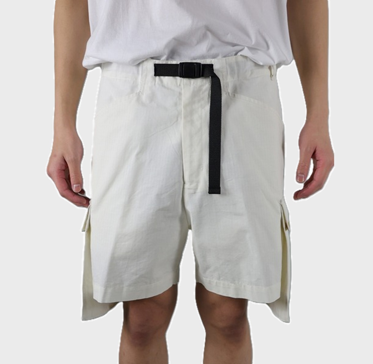 NUMBER NINE MICRO RIPSTOP OUT-CARGO POCKET SHORTS - OFF-WHITE PRE ORDER ITEM (預訂中)