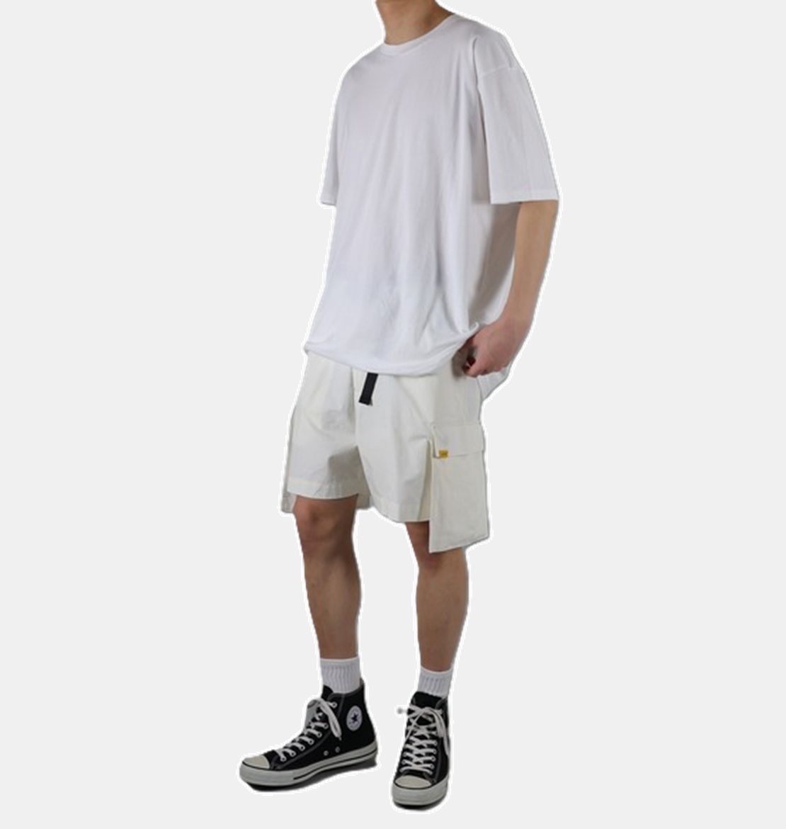 NUMBER NINE MICRO RIPSTOP OUT-CARGO POCKET SHORTS - OFF-WHITE PRE ORDER ITEM (預訂中)