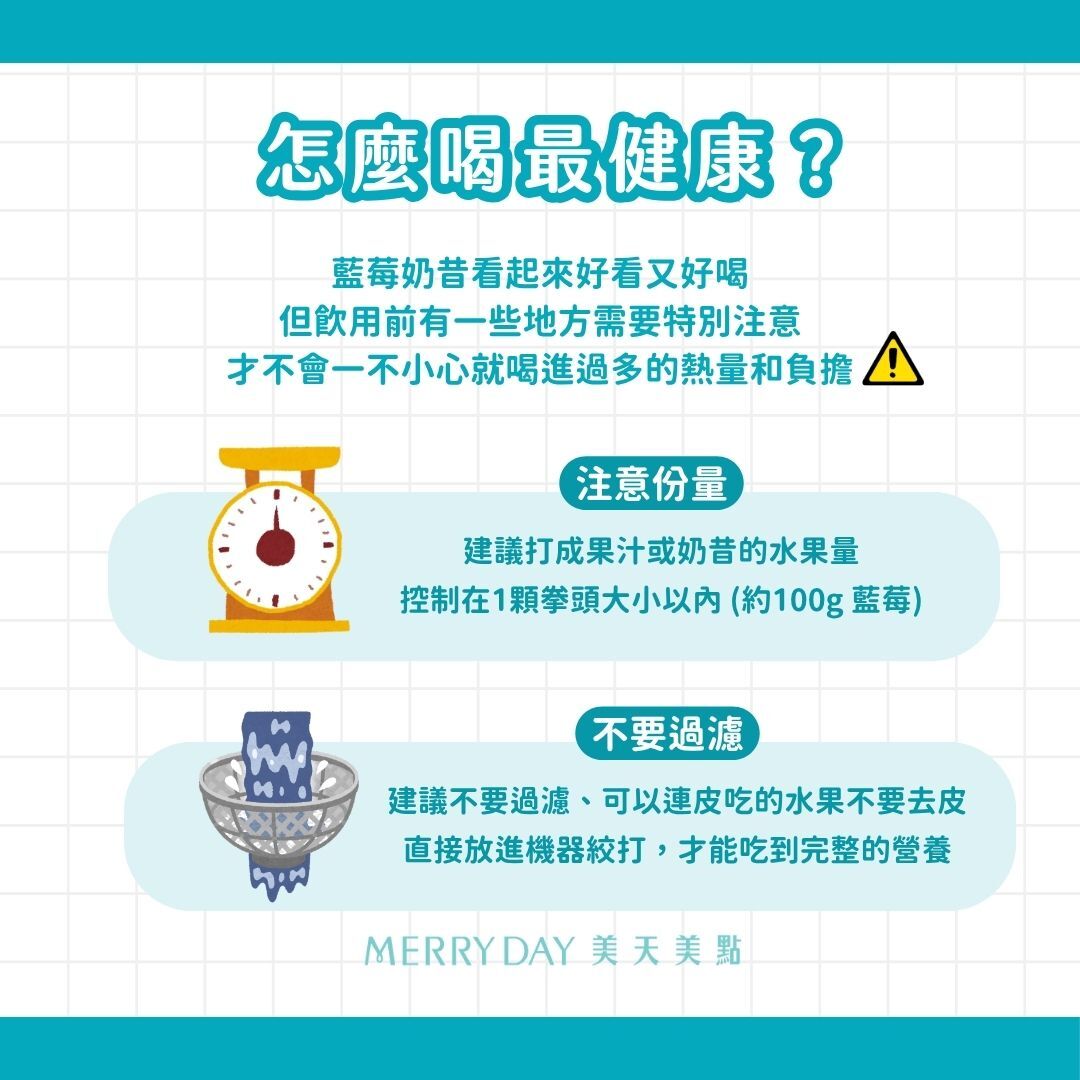 藍莓奶昔怎麼喝最健康?注意份量、不要過濾
