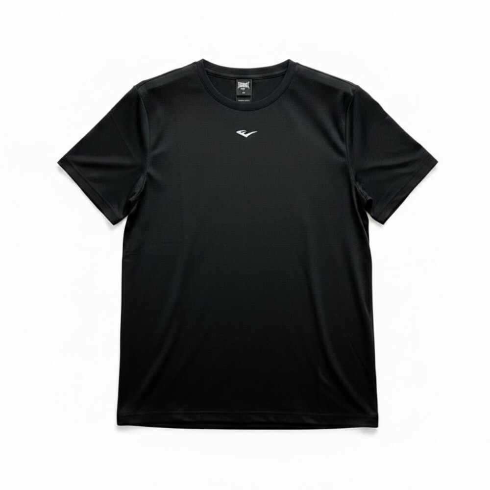 EVERLAST 短T 黑色 LOGO 吸排透氣 短袖 圓領T 男 4321107020