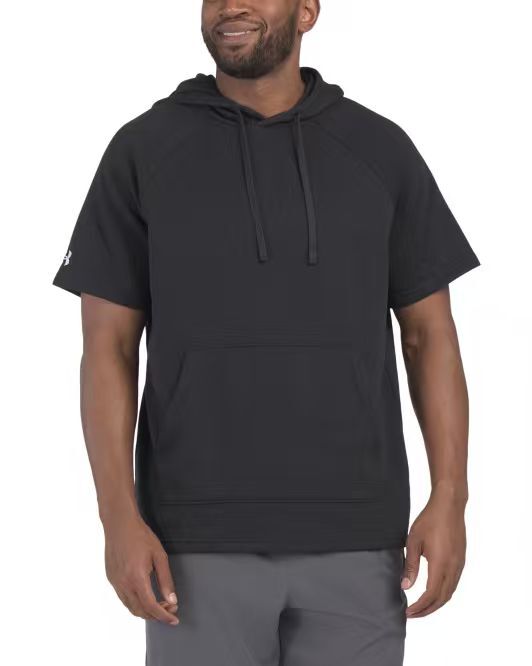 【預購】UNDER ARMOUR H070104  Rival Fleece 男裝連帽短袖上衣 (黑色)
