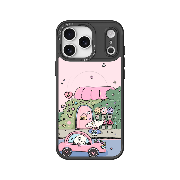 【捲捲小狗-小汽車】手機磁吸背板