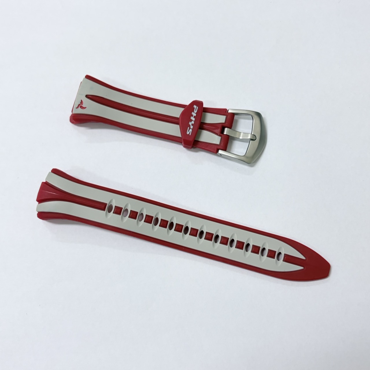 【錶帶耗材】CASIO 卡西歐 STR-100J 紅灰色 原廠錶帶 (適用 STR-100/STR-101)