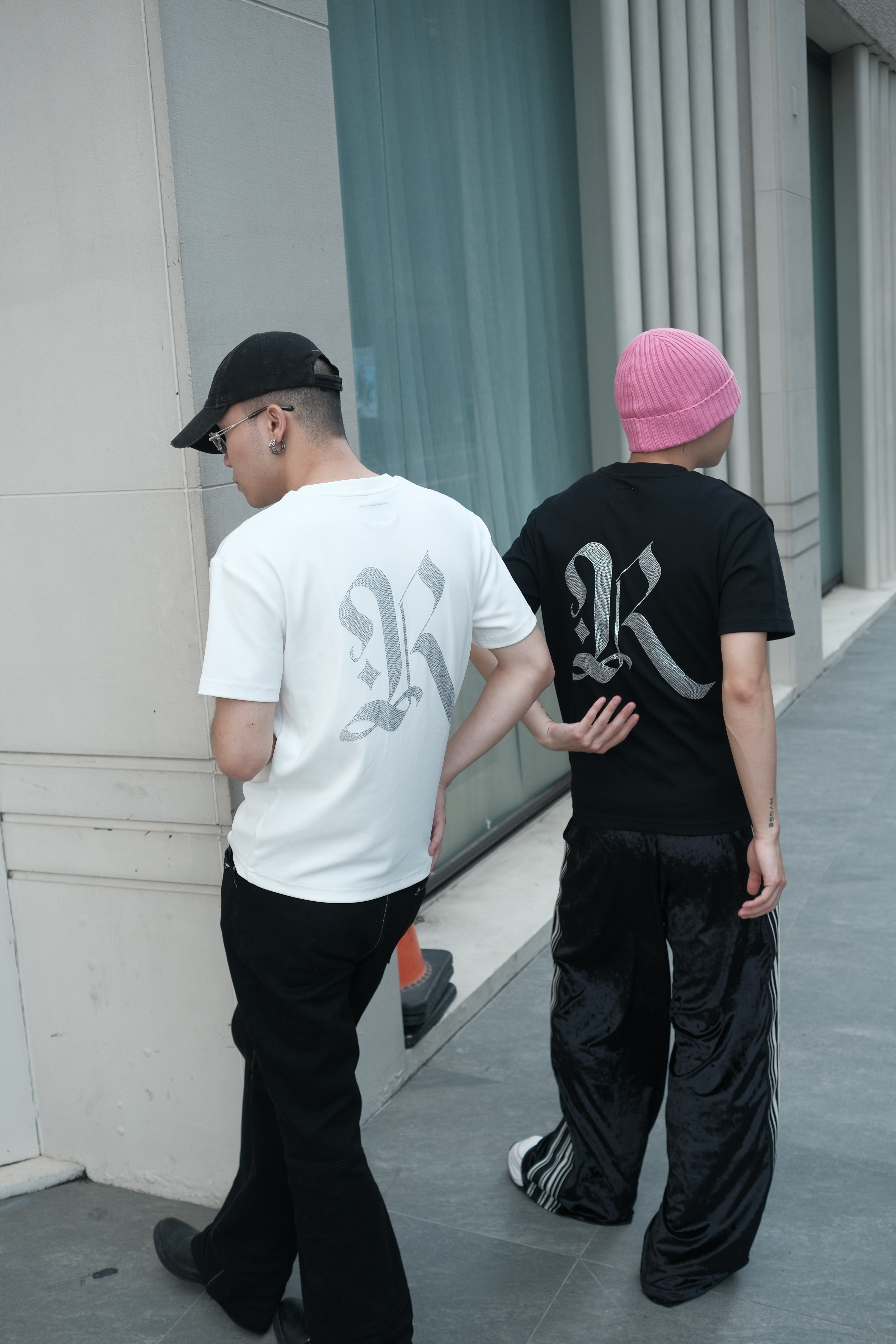 Fashion Killia GOTHIC BLING TEE 彈力 水鑽 短袖