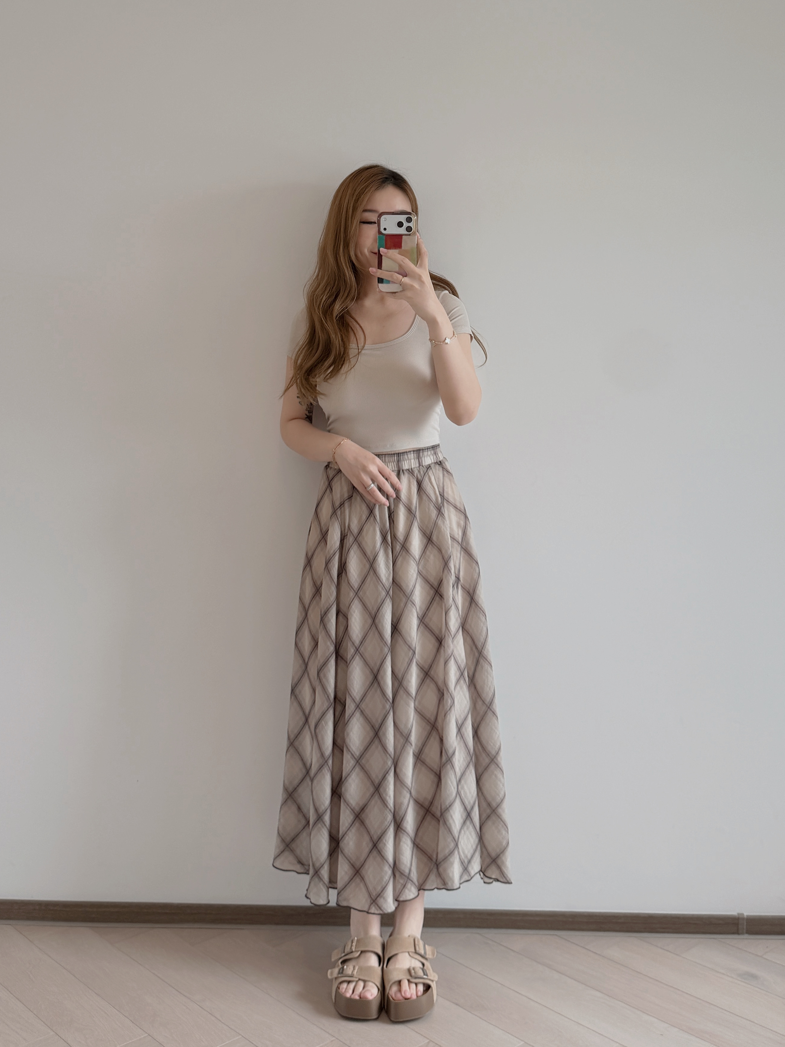 現貨 4013 淺杏短款圓領短袖Bra Top