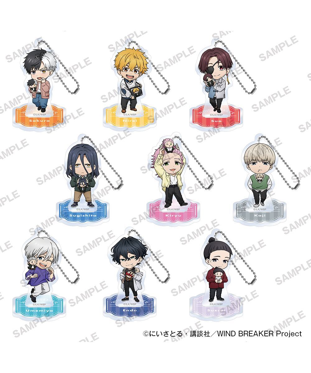 預購-TV動畫《WIND BREAKER—防風少年—》Q版壓克力立牌收藏組 和玩偶一起ver. BOX販售【日本進口精品】