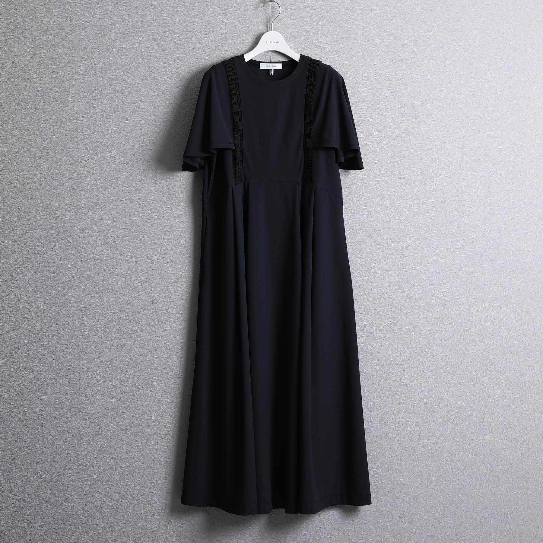 披肩蕾絲夏日洋裝（黑）