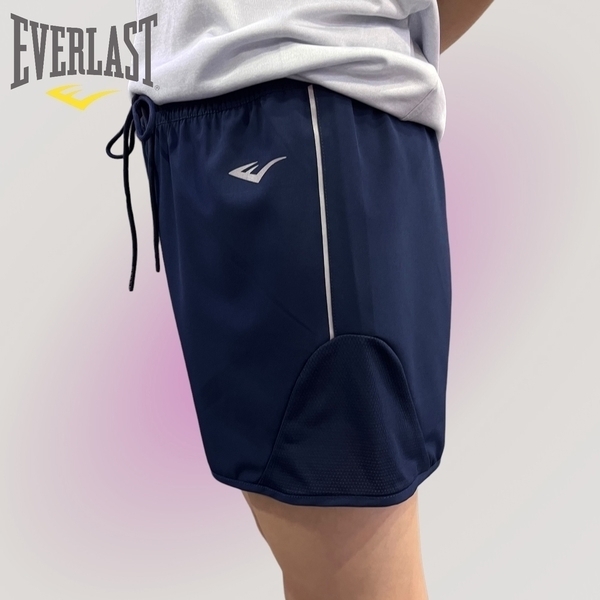 EVERLAST 短褲 深藍 基本款 慢跑 風衣短褲 女 4122152080