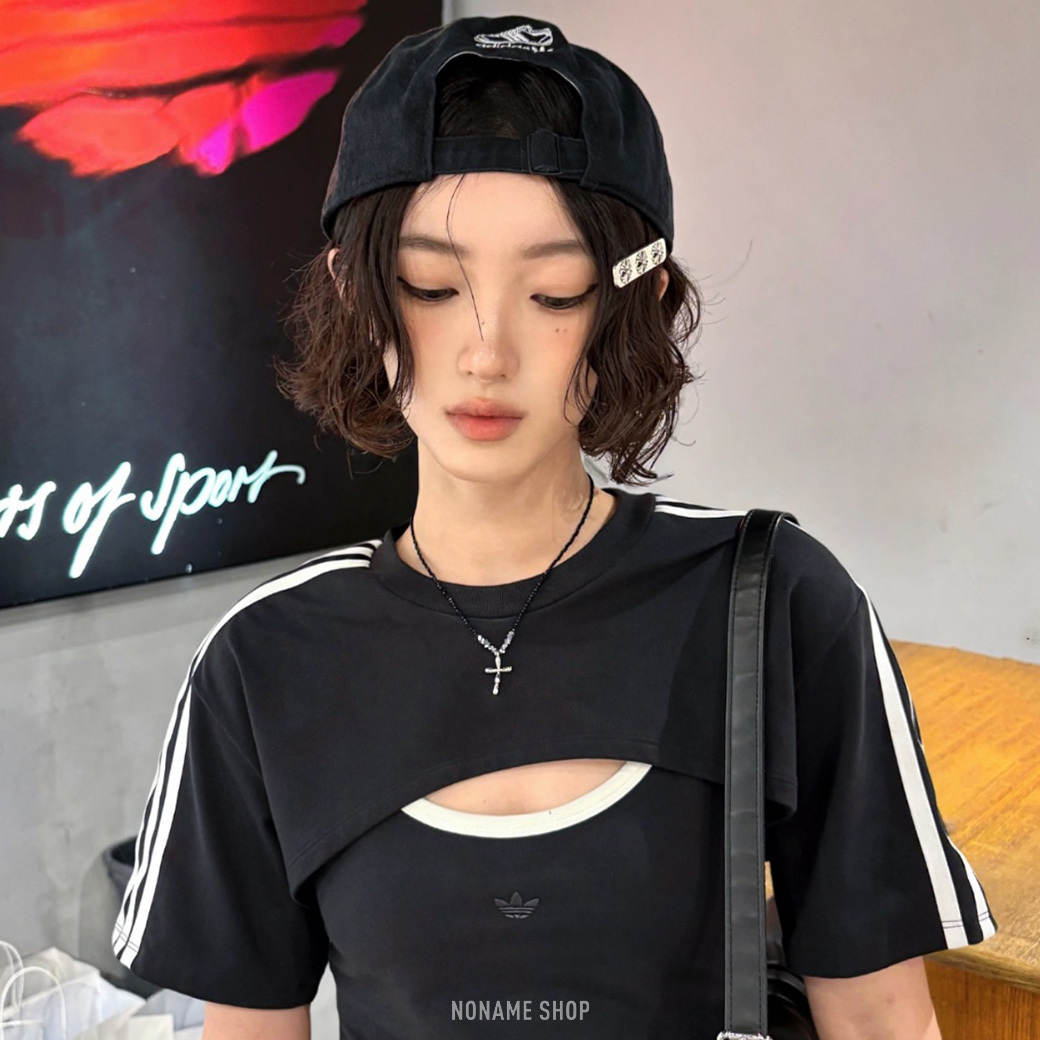 ADIDAS ORIGINALS Cali Tee Cutout 兩件式 短袖+背心 修身 圓領 短袖 兩色 (女款)