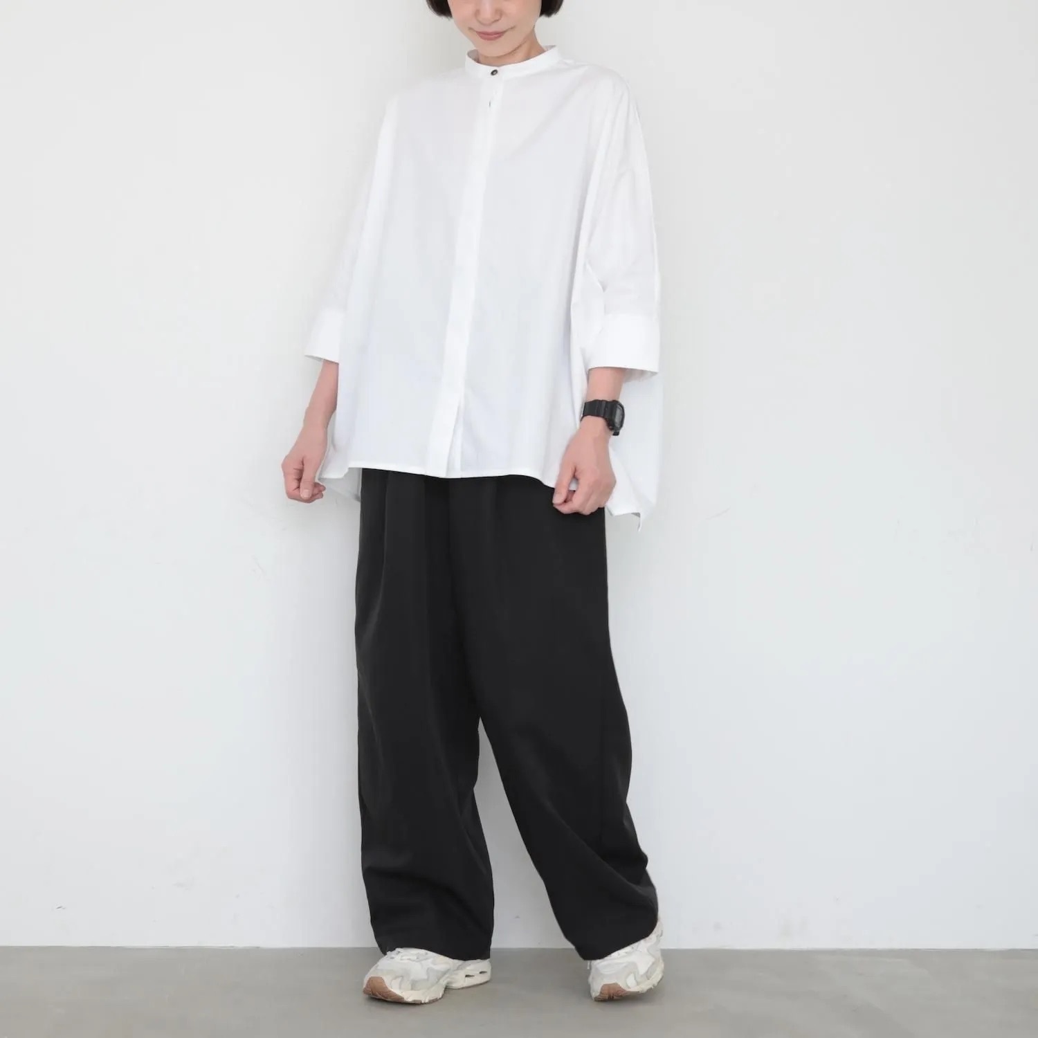 OMAKE.jp 落肩綴銅珠上衣SiiShirts 白