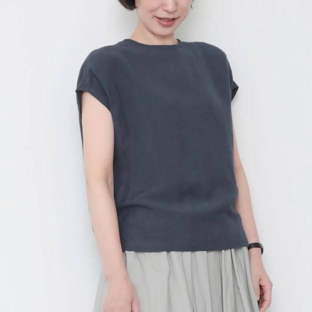 OMAKE.jp 後褶連袖上衣t.f.t.r.Tops 深藍
