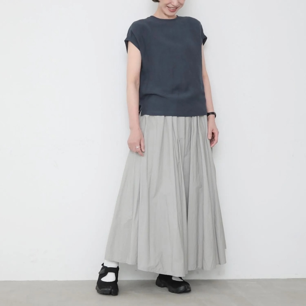 OMAKE.jp 後褶連袖上衣t.f.t.r.Tops 深藍