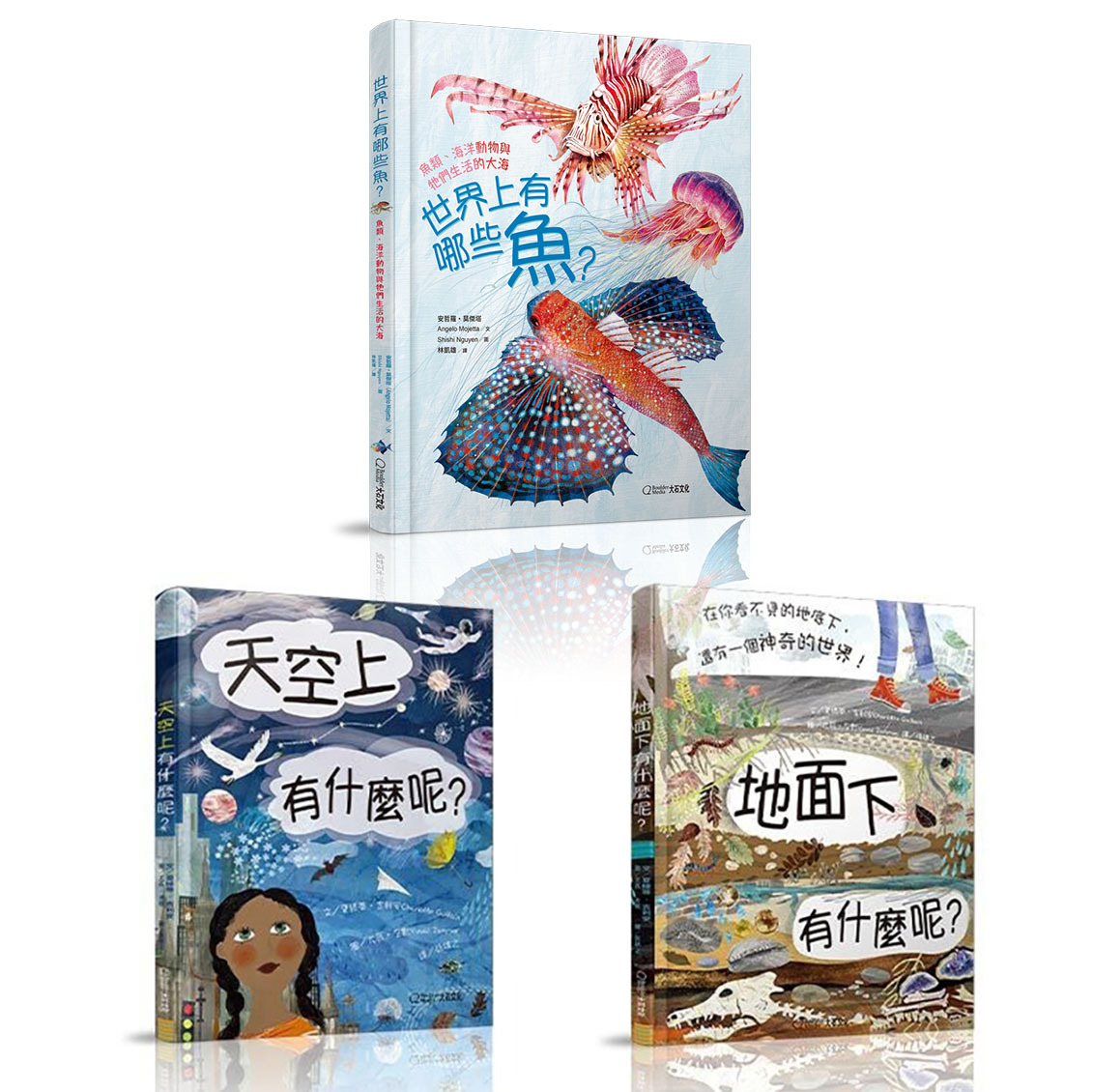 【大石文化】《世界上有哪些魚》、《天空上有什麼呢？》、《地面下有什麼呢？》