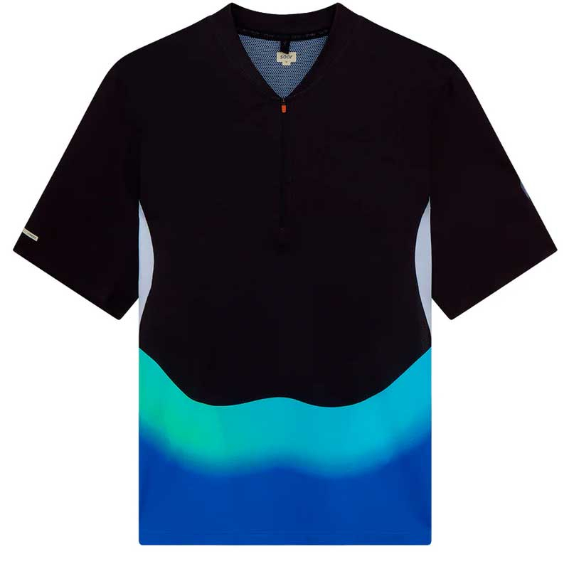 Soar Running｜Hot Weather Zip Top "Black/Blue"