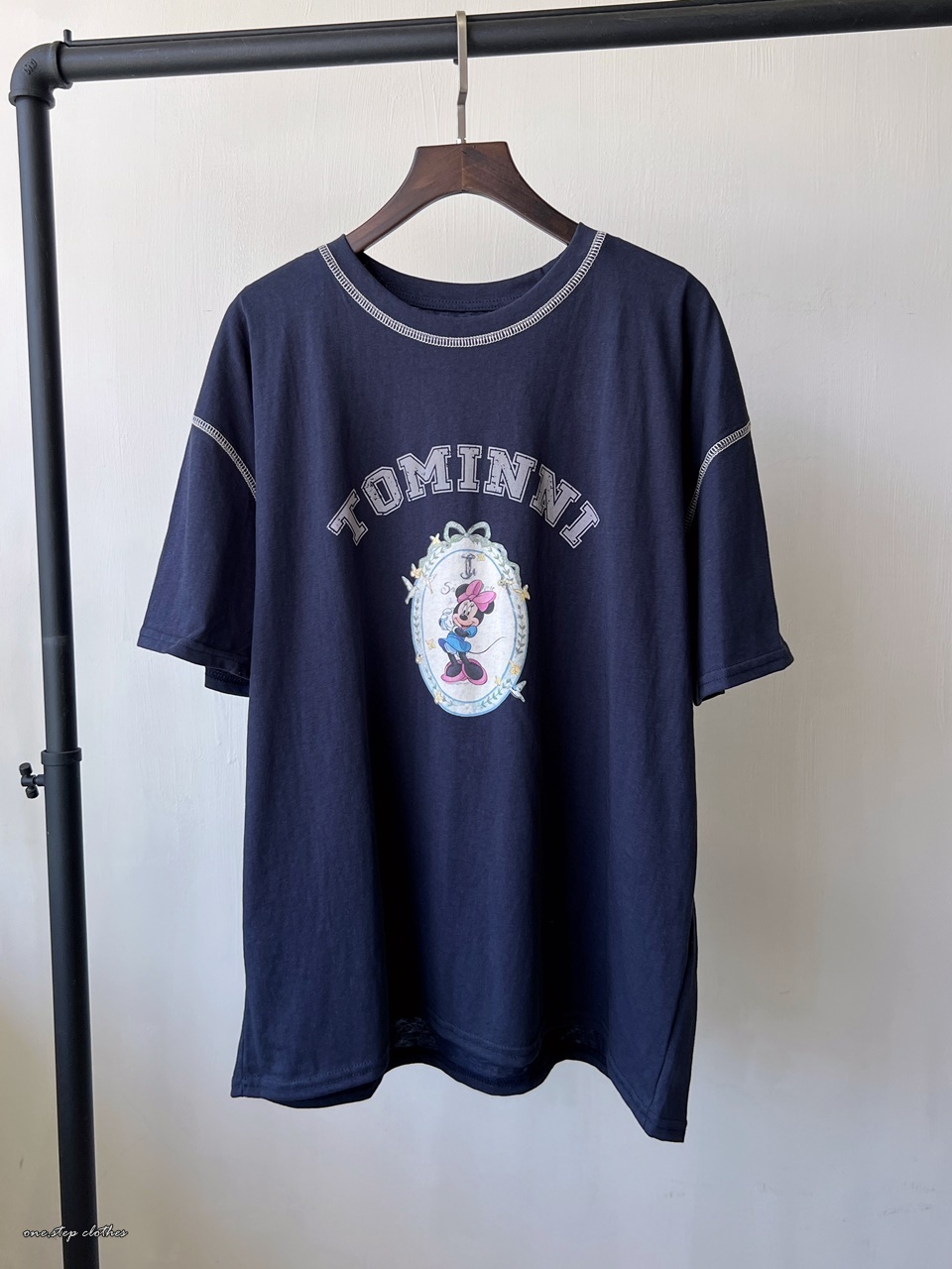 正韓復古仿舊米妮車線T