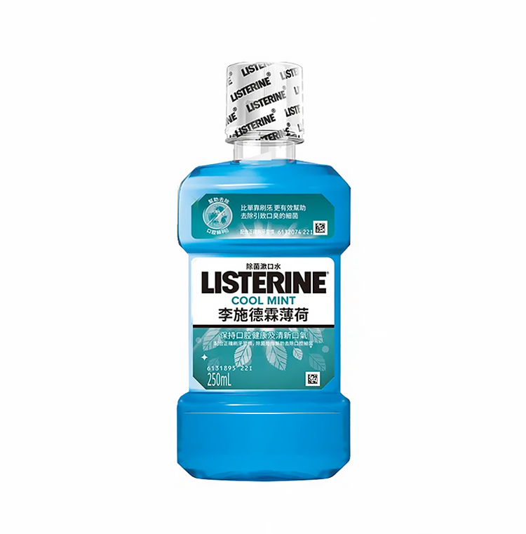 【LISTERINE 李施德霖】無酒精配方漱口水250ml-薄荷除菌/綠茶防蛀護齦