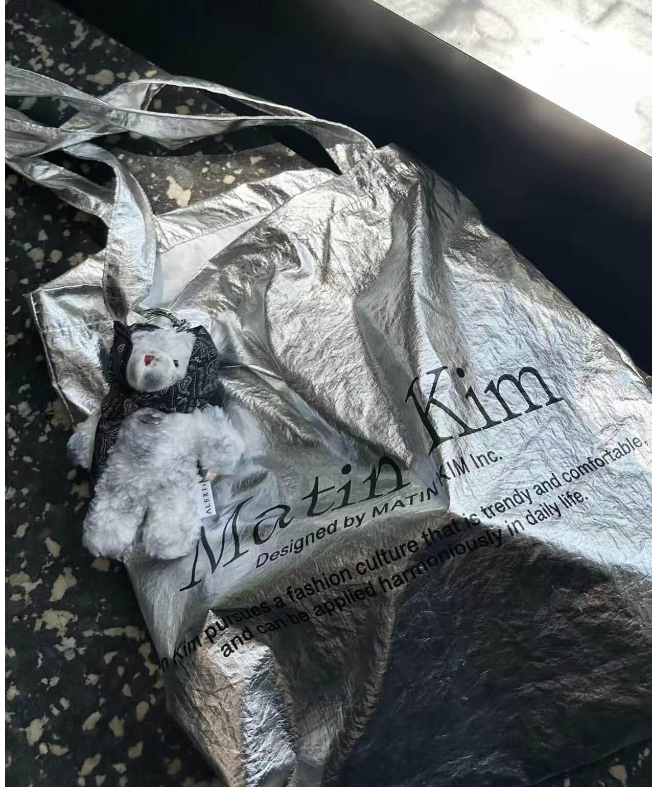 【預購】K070150 MATIN KIM 銀色環保購物袋