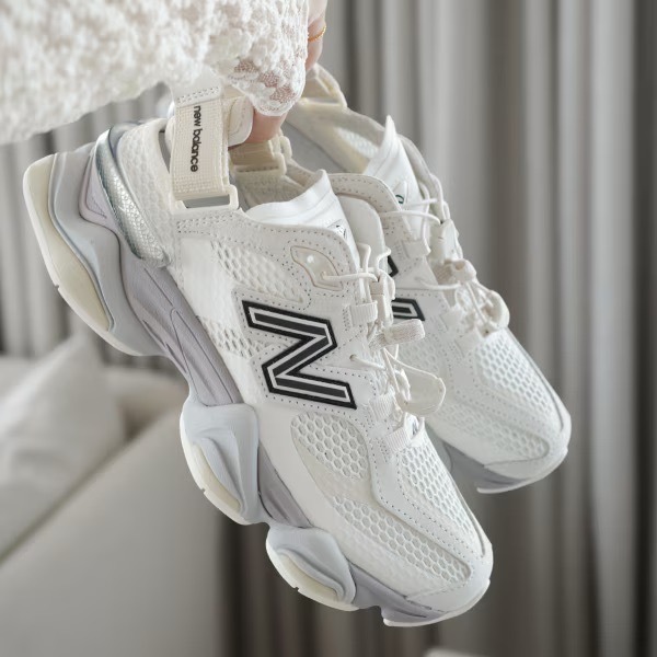 NEW BALANCE 9060 NB 海鹽黑 奶油白 米色 米灰 涼鞋 穆勒鞋 免綁鞋帶 後跟鞋扣 魔鬼氈 男女鞋 U90609IH / 現貨