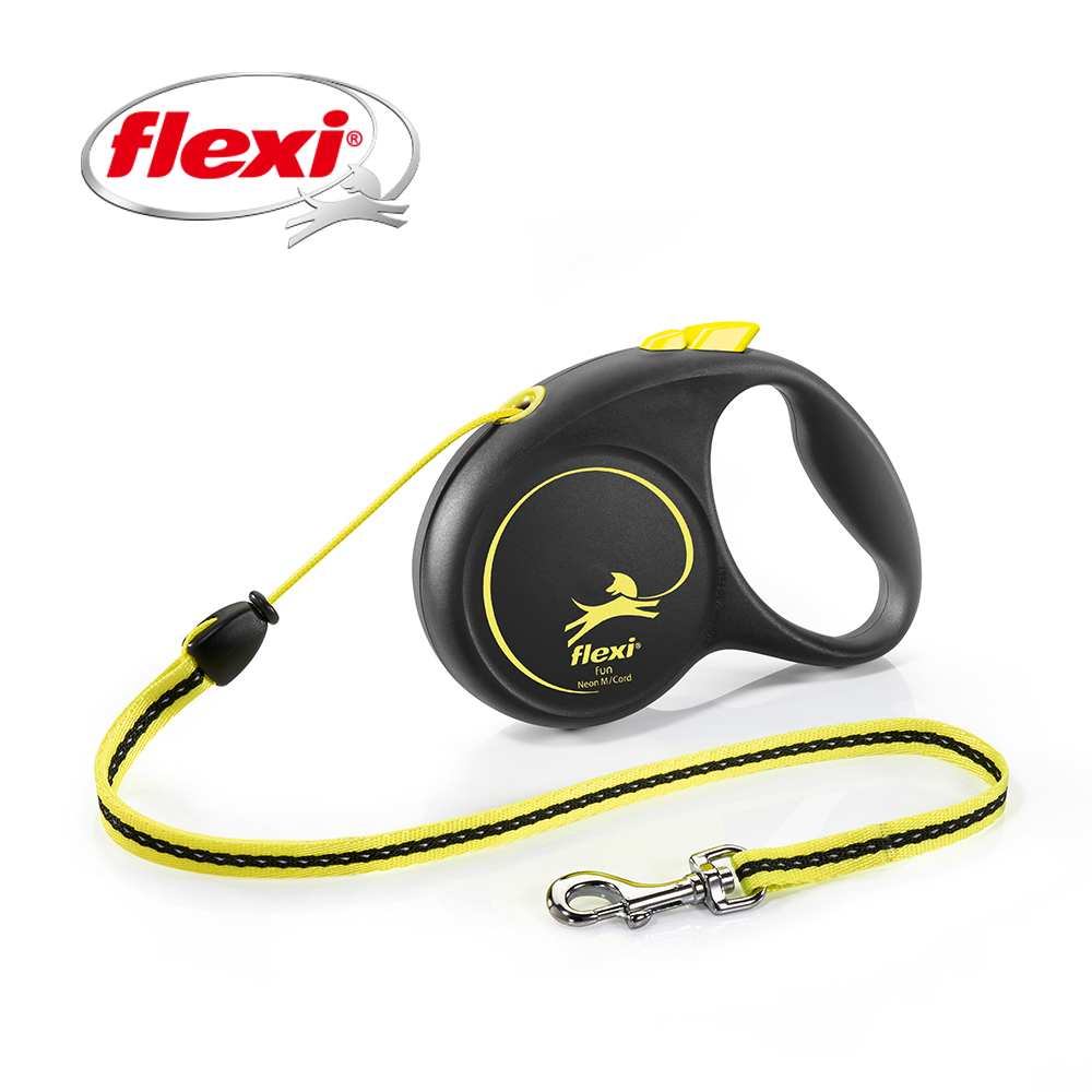 flexi 飛萊希｜霓黃系列 外出用索狀伸縮牽繩