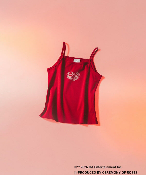 🇯🇵 Ray BEAMS JENNIE / Logo Camisole 紅色 細肩背心 無袖背心 金珍妮 Ruby / 預購
