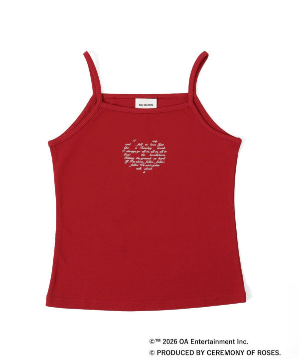 🇯🇵 Ray BEAMS JENNIE / Logo Camisole 紅色 細肩背心 無袖背心 金珍妮 Ruby / 預購
