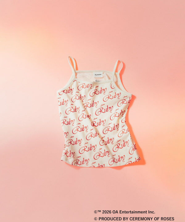 🇯🇵 Ray BEAMS JENNIE / Logo Camisole 奶油白 紅色 細肩背心 無袖背心 金珍妮 Ruby / 預購