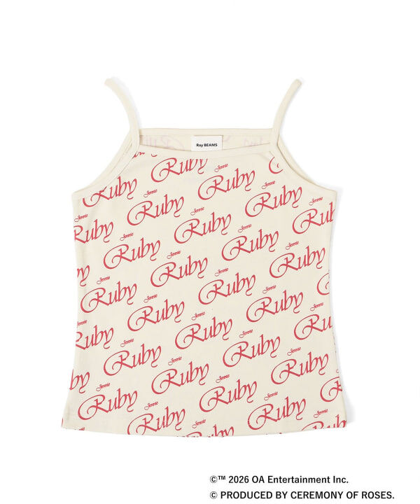 🇯🇵 Ray BEAMS JENNIE / Logo Camisole 奶油白 紅色 細肩背心 無袖背心 金珍妮 Ruby / 預購