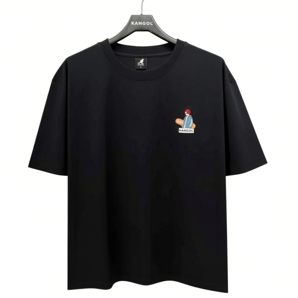 KANGOL 短T 黑色 滑板人 趣味 短袖 中性 6525103020