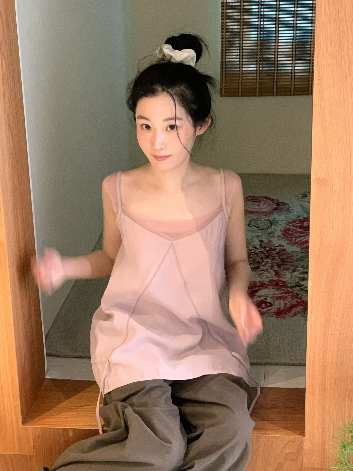 紗層長版背心