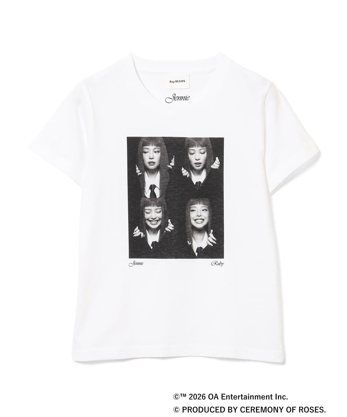 🇯🇵 Ray BEAMS JENNIE / Compact T-shirt 黑白 四格 拍貼 照片印花T 短T 短袖 專輯紀念T 金珍妮 Ruby / 預購