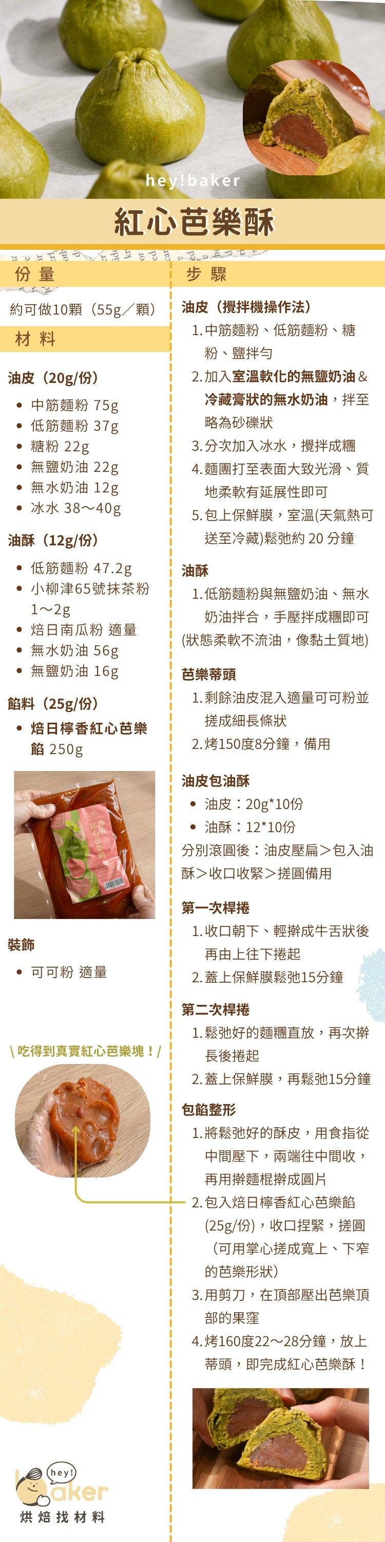 “焙日紅心芭樂酥食譜圖文”