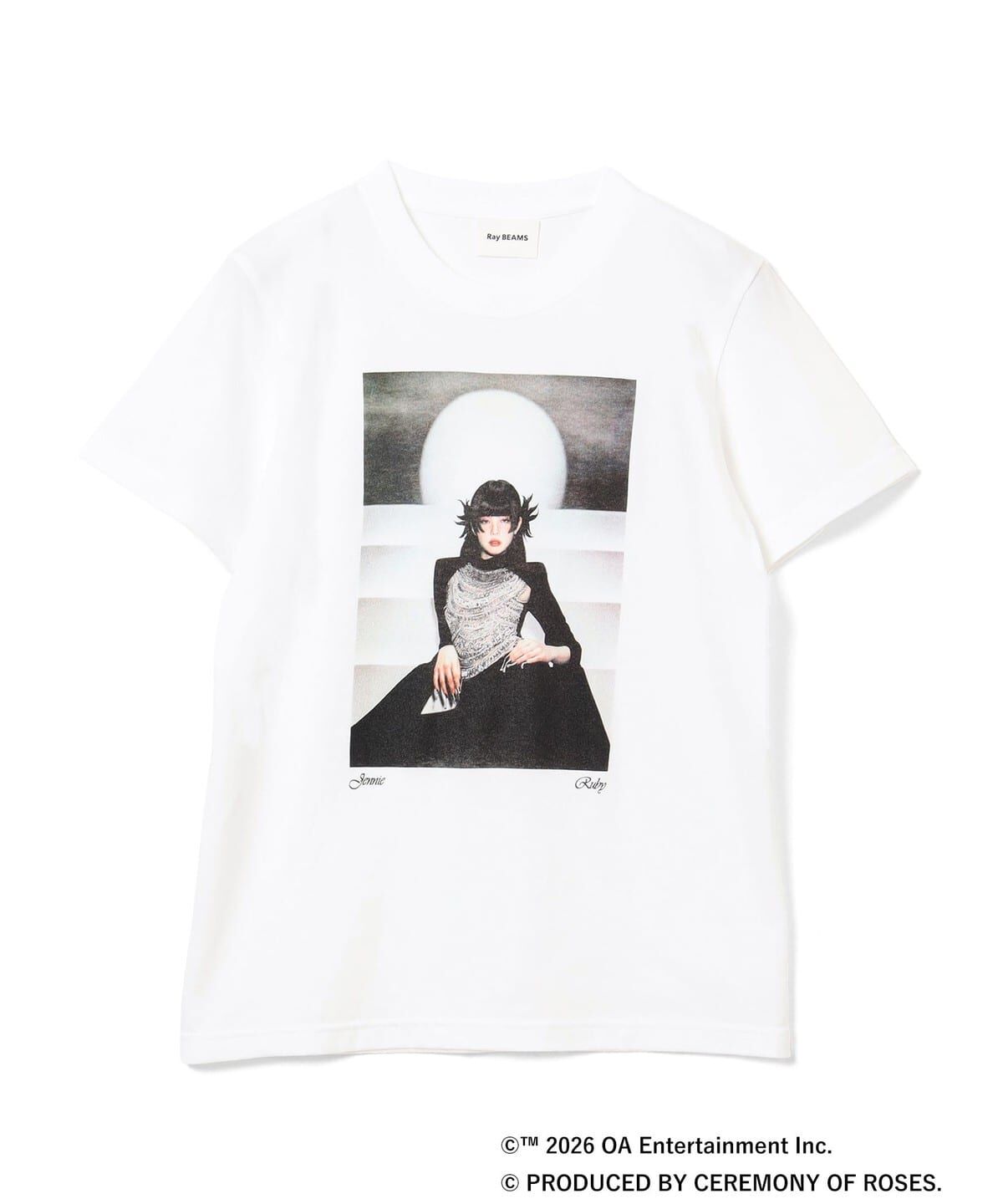 🇯🇵 Ray BEAMS JENNIE / Ruby T-shirt 白色 專輯封面 背後小字 照片印花T 短T 短袖 專輯紀念T 金珍妮 Ruby / 預購