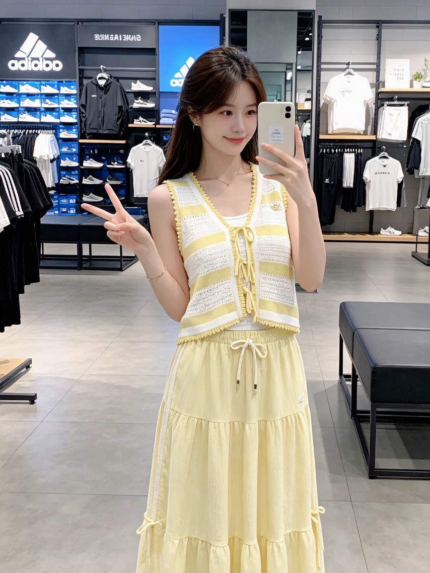 ADIDAS RESORT S CROCHET 針織 綁帶 罩衫 渡假風 二色