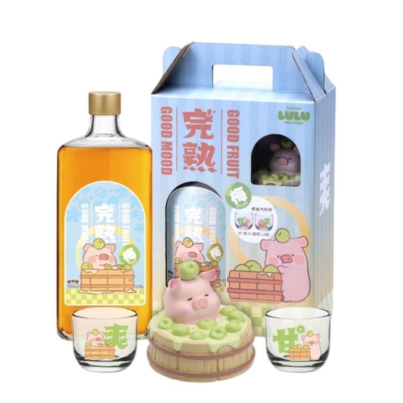 罐頭豬LuLu 完熟經典梅酒公仔禮盒