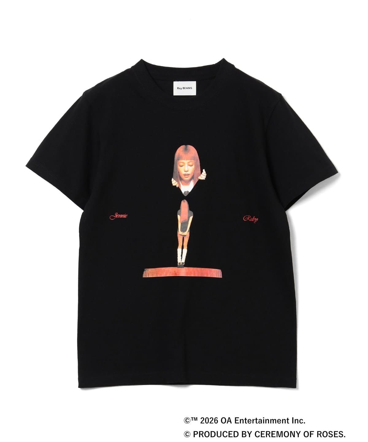 🇯🇵 Ray BEAMS JENNIE / Ruby T-shirt 黑色 專輯封面 背後小字 照片印花T 短T 短袖 專輯紀念T 金珍妮 Ruby / 預購