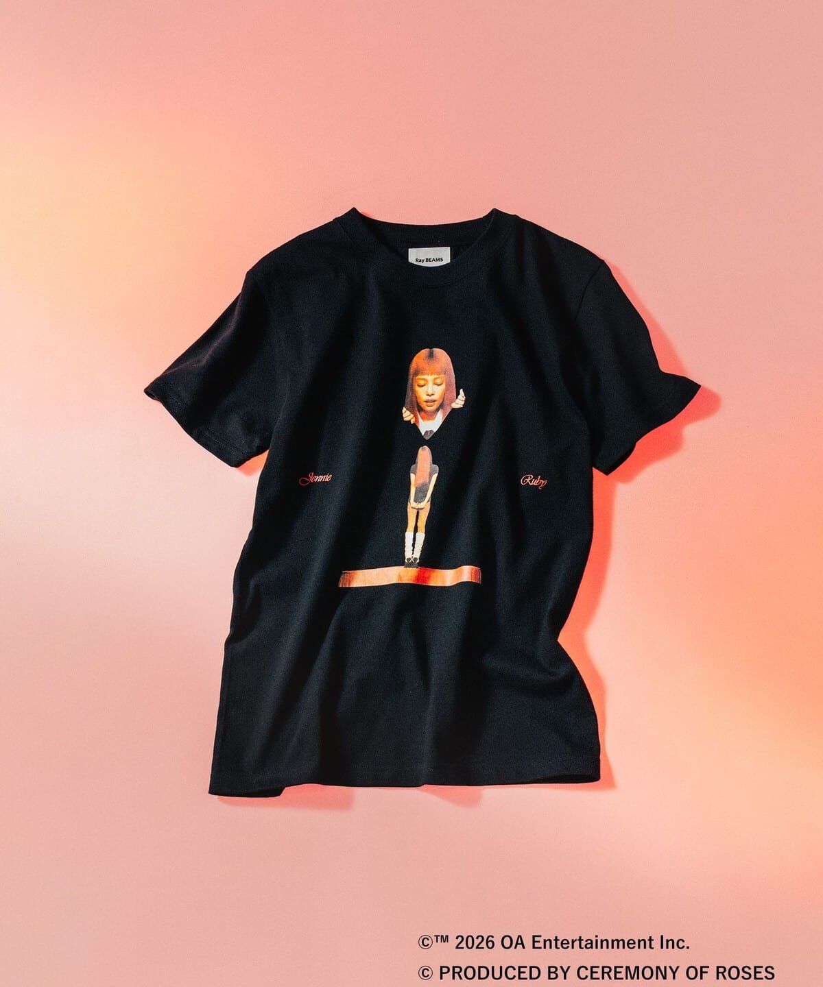 🇯🇵 Ray BEAMS JENNIE / Ruby T-shirt 黑色 專輯封面 背後小字 照片印花T 短T 短袖 專輯紀念T 金珍妮 Ruby / 預購