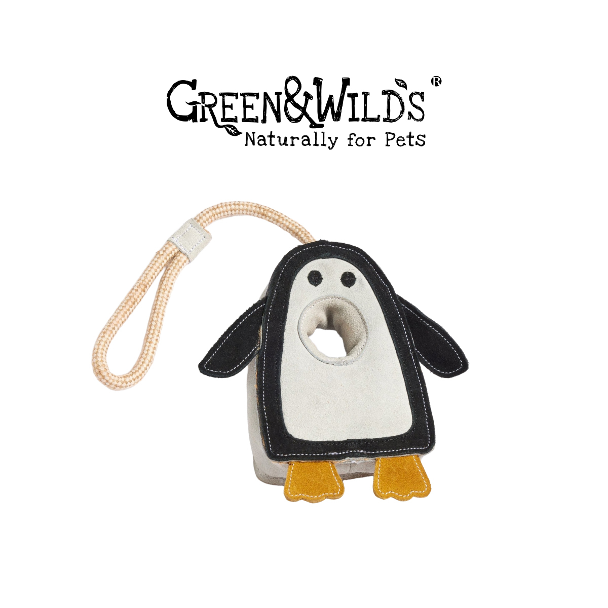 企鵝波西 - 天然犬用啃咬玩具｜英國 GREEN & WILDS