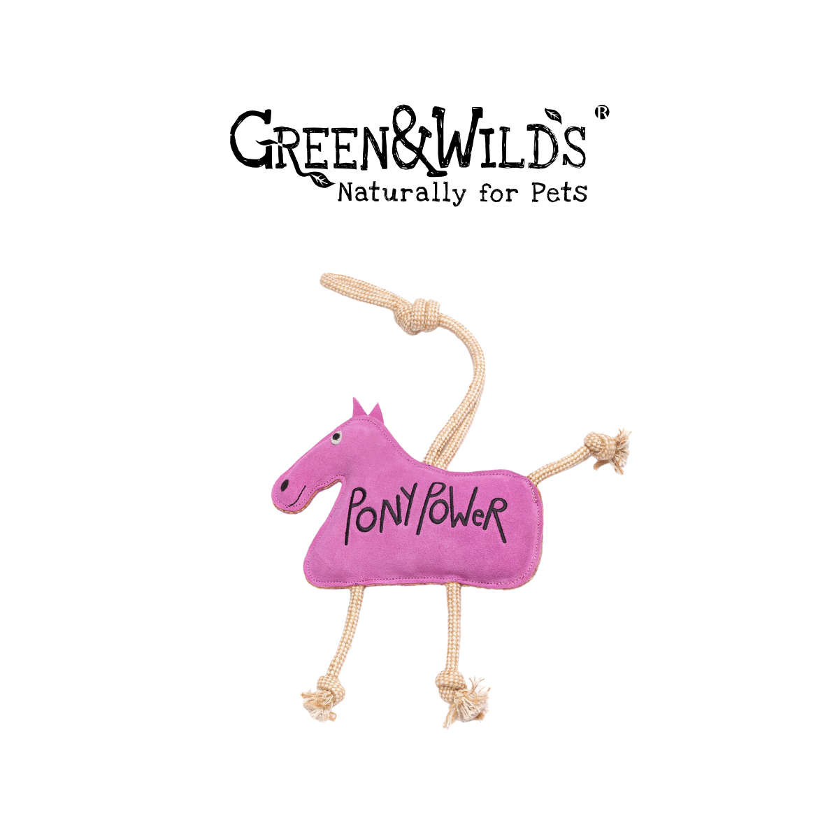 粉紅小馬 - 天然犬用啃咬玩具｜英國 GREEN & WILDS