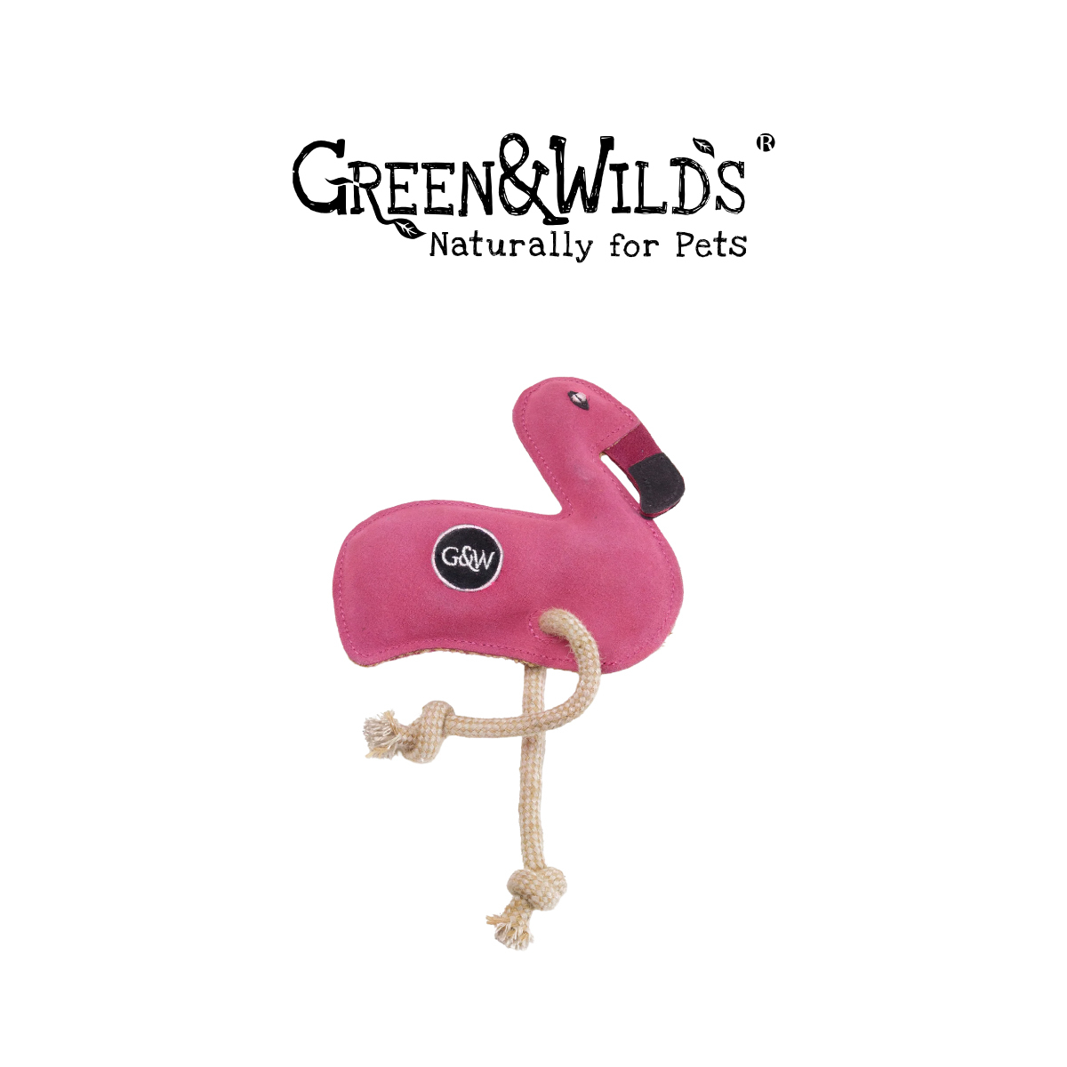 紅鶴 - 天然犬用啃咬玩具｜英國 GREEN & WILDS